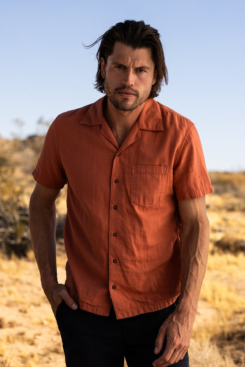 The Wrench Double Gauze Organic Cotton Shirt - Brick– HIROSHI KATO