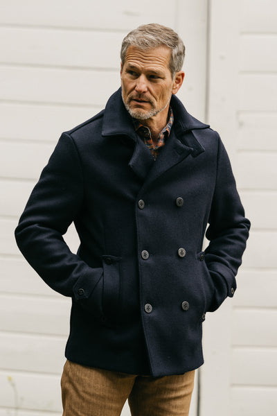 The Mallet Peacoat 21oz Melton Wool - Navy– HIROSHI KATO The Mallet Peacoat 21oz Melton Wool - Navy– HIROSHI KATO