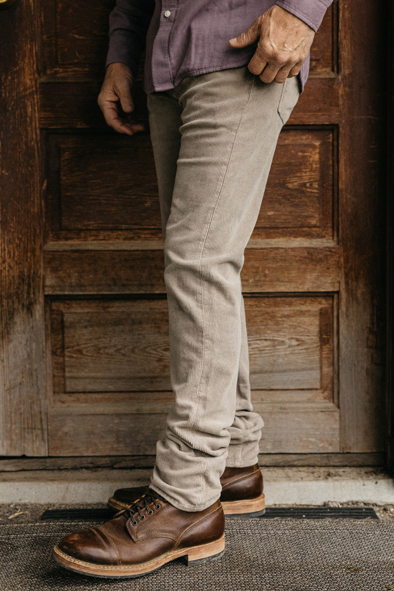 The Pen Slim Stretch 16w Corduroy - Light Gray– HIROSHI KATO