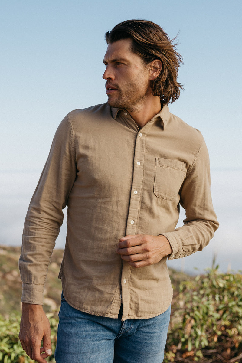 The Ripper Double Gauze Organic Cotton Shirt - Sand– HIROSHI KATO