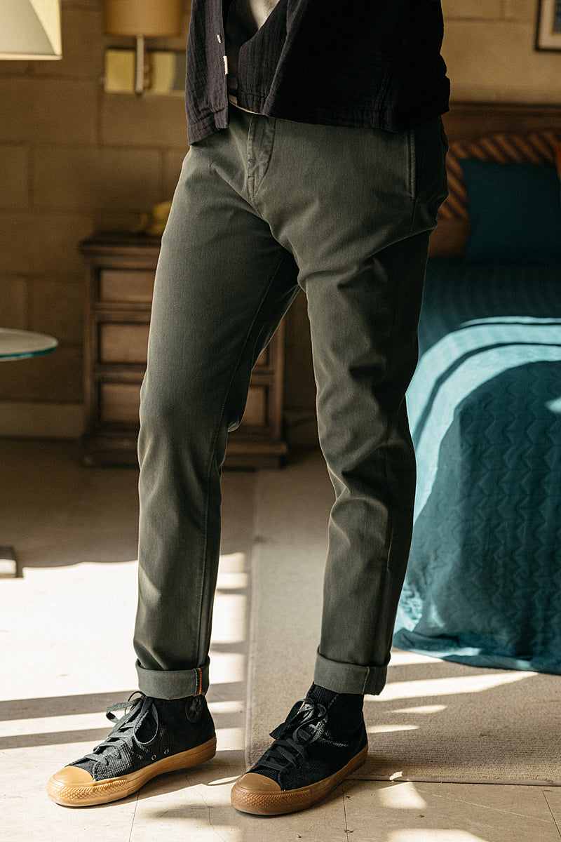 The Axe Slim Denit® Chino - Military Green– HIROSHI KATO