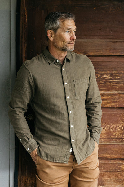 The Ripper Double Gauze Organic Cotton Shirt - Military Green