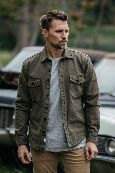 The Anvil Natural Slub - Military Green 14oz Selvedge– HIROSHI