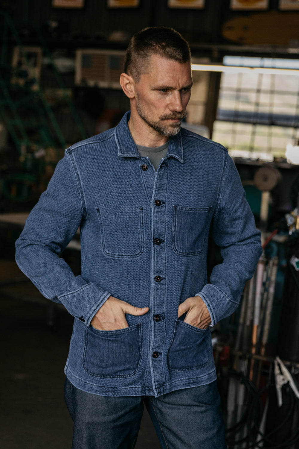 The Vise Heirloom Sashiko Patch Work - Light Indigo– HIROSHI KATO