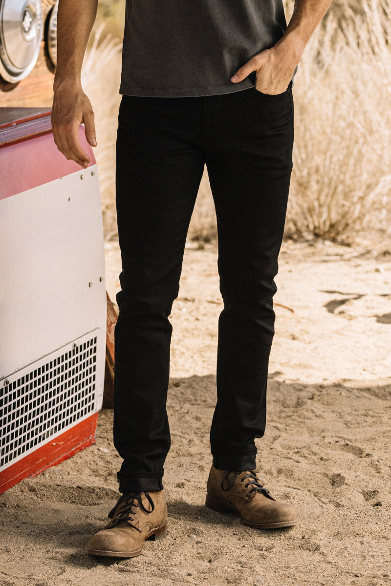 The Scissors Slim tapered - Black Raw 10.5oz Selvedge– HIROSHI